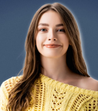 A sihouette of a person in light green color image