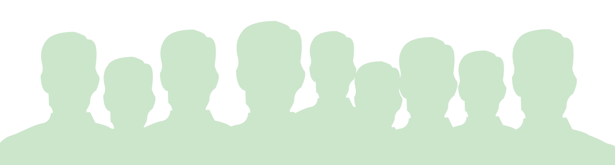 A sihouette of a group of people in light green color image