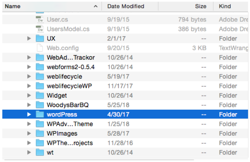 An image of WordPress Version Number