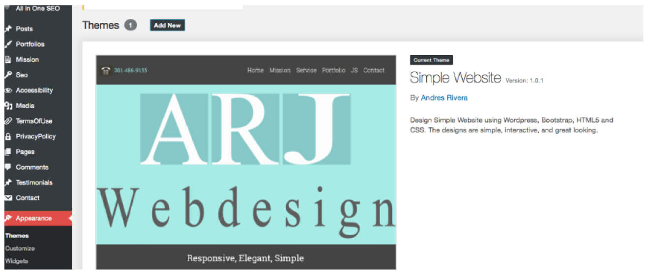 An image of WordPress Version Number