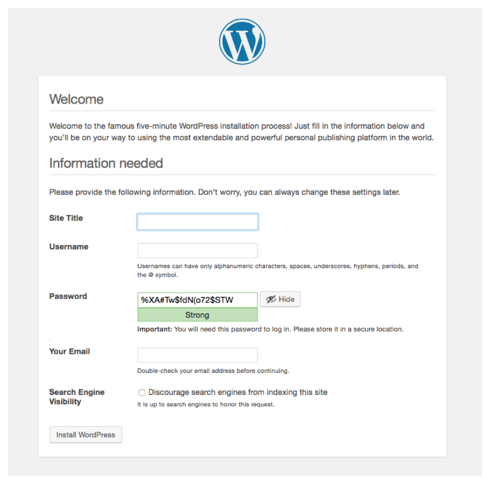 An image of WordPress Version Number